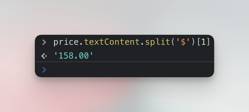 Split price from noise